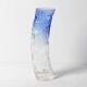 Vintage Blue and Clear Glass Art Vase / Hand-blown Home Decor  Italy / 1980