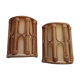 Pair of bamboo sconces