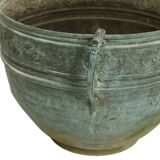 French Art Nouveau Style Flower Pots Garden Vases Verdigris