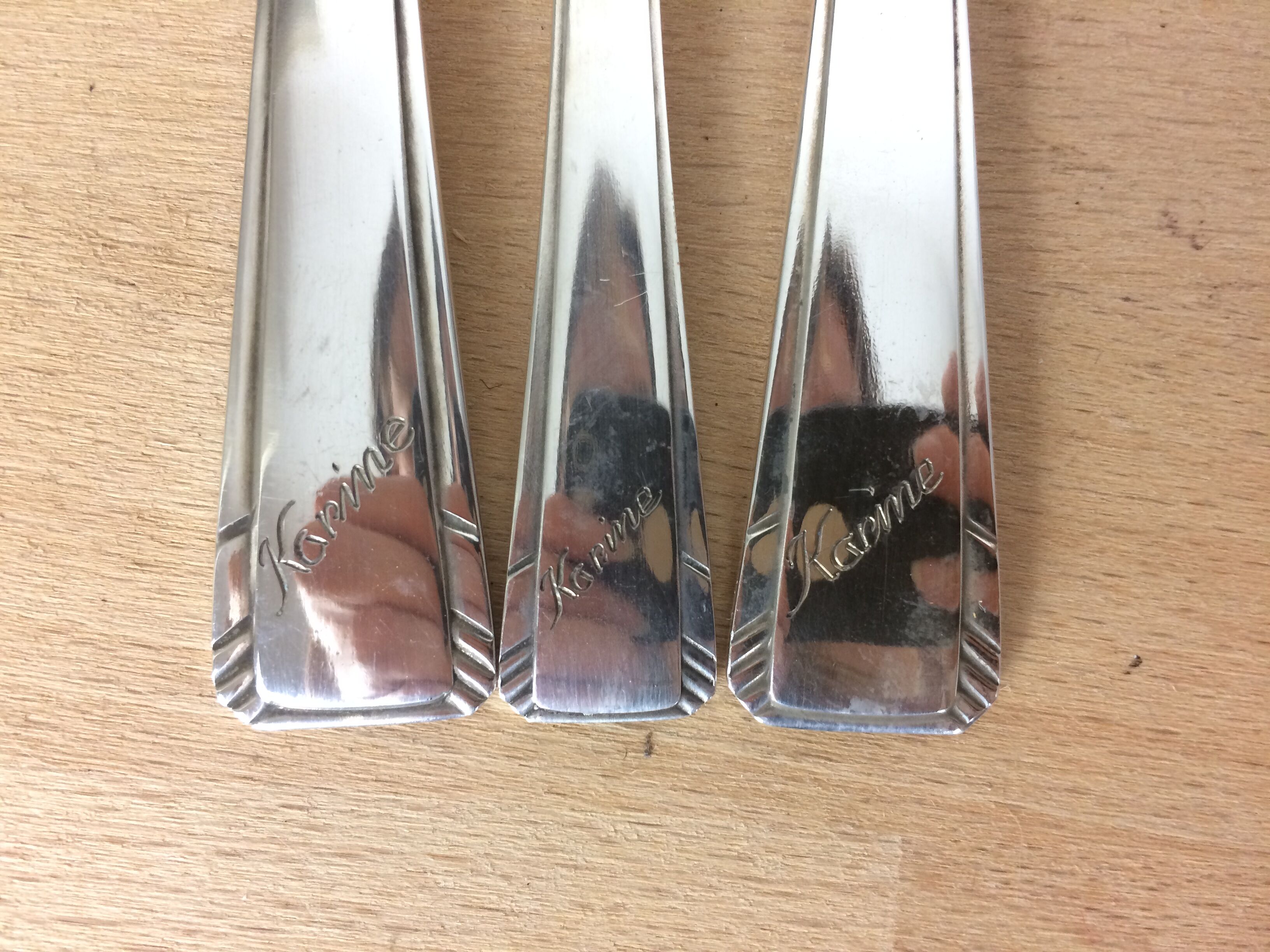 Ercuis silver metal, birth or baptism cutlery box