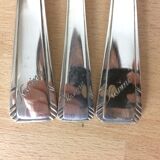 Ercuis silver metal, birth or baptism cutlery box