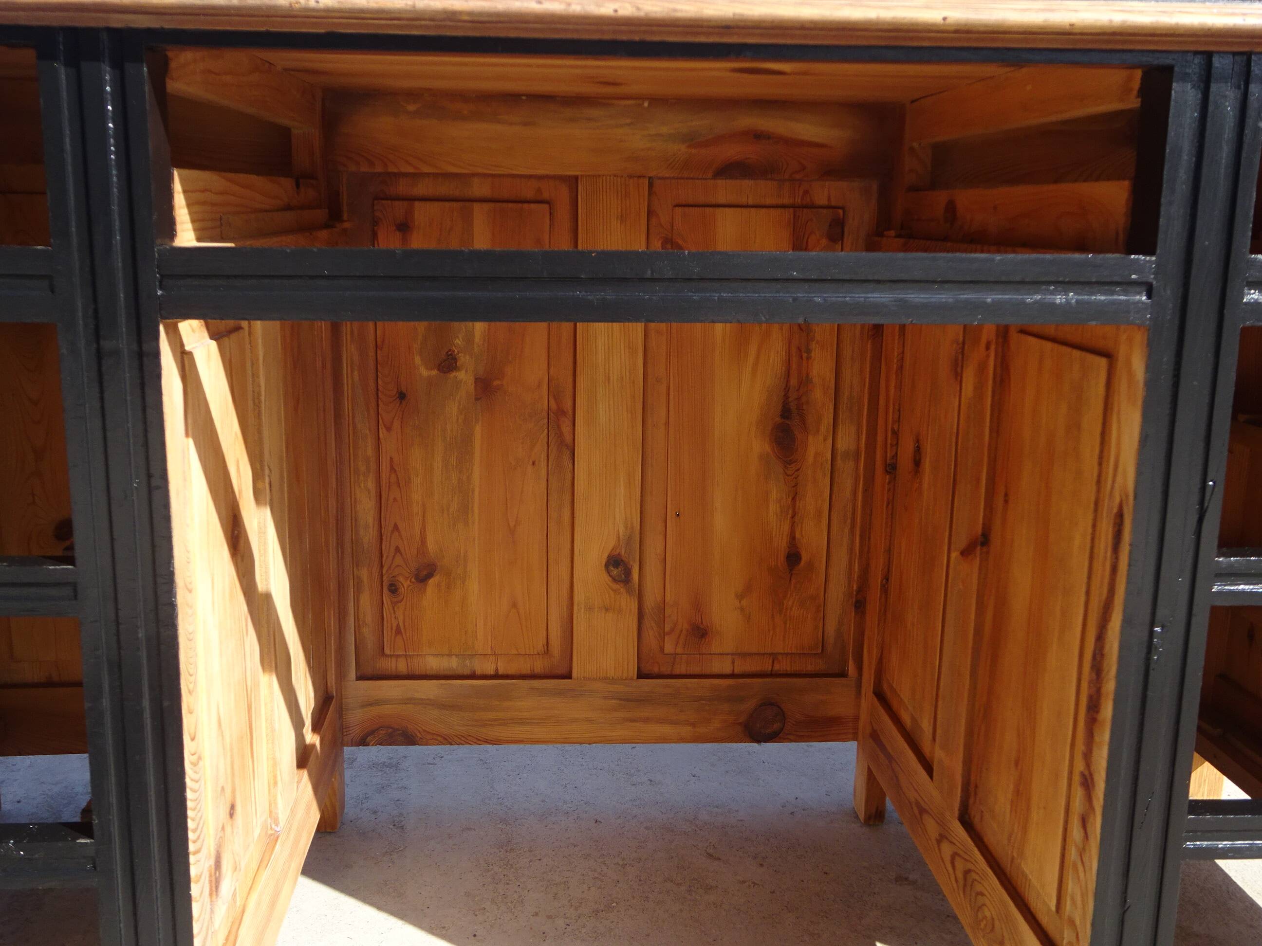 Vintage pine desk, restored