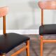 Set of 4 midcentury teak chairs