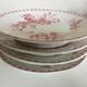 Set of 4 plates raised Sarreguemines land railway 19th décor Vega