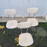 3 white vinyl chairs from 1970
