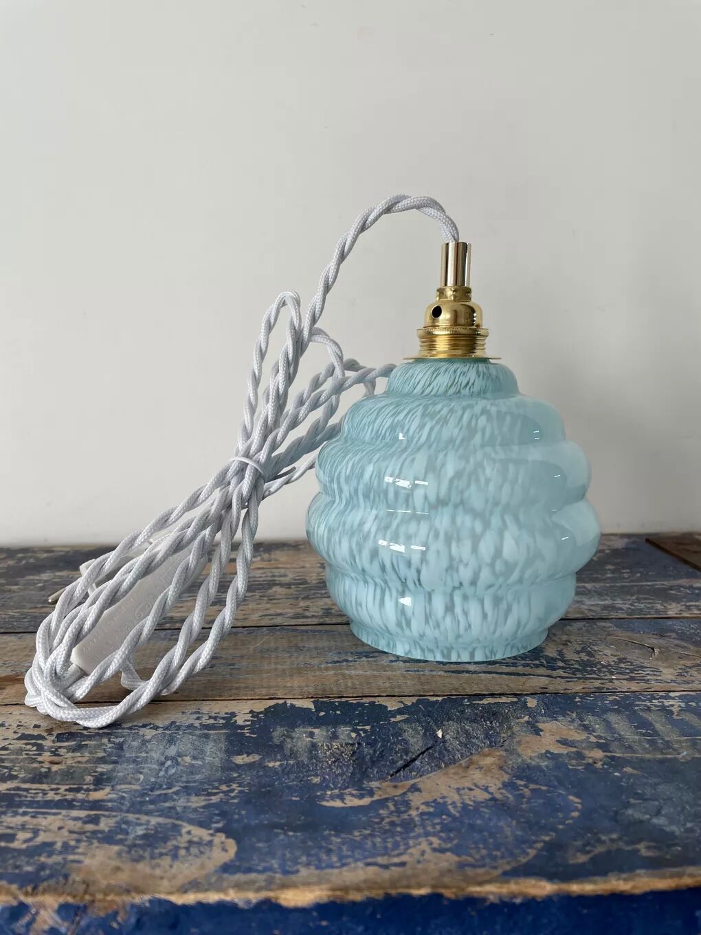 Electrified Art Deco walking lamp with new