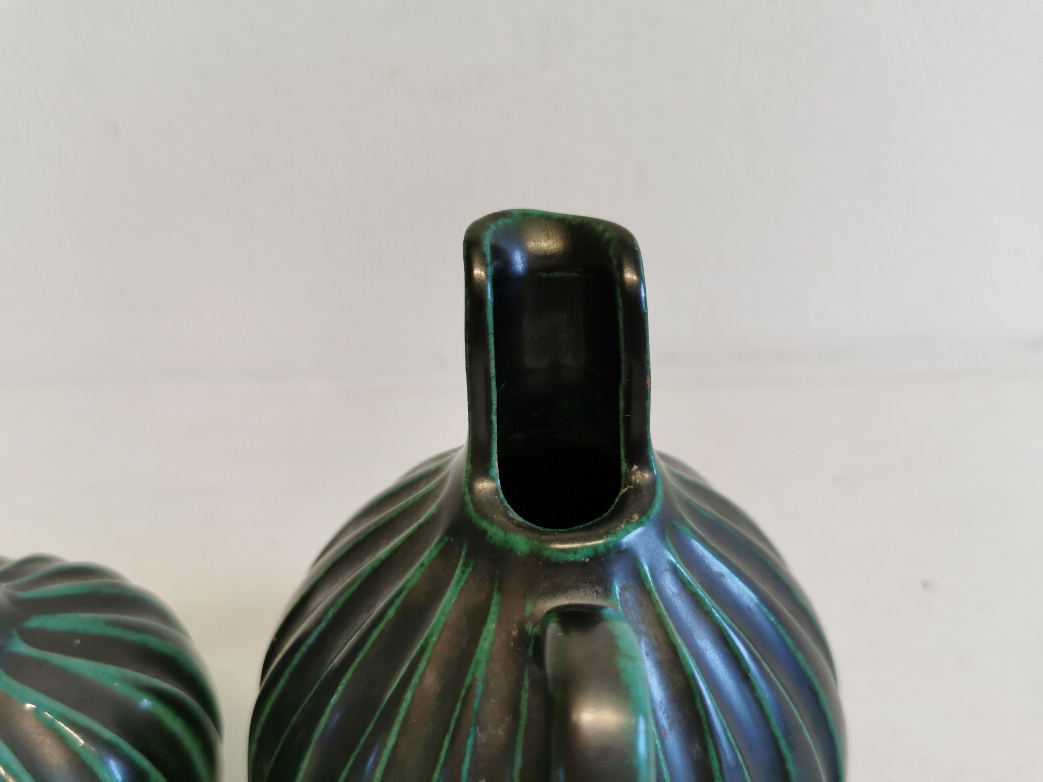 Two  pieces of pottery from Michael Andersen Bornholm - Denmark. Estimated 1960s.