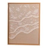 Beige and white wave relief panel