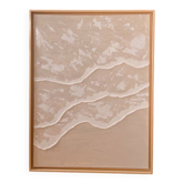 Beige and white wave relief panel