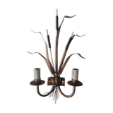 Gilded plant motifs wall lamp