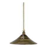 Temde Leuchten pendant light, plexiglass, rope and wood, 1970s