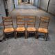 4 chaises en chêne massif et paille