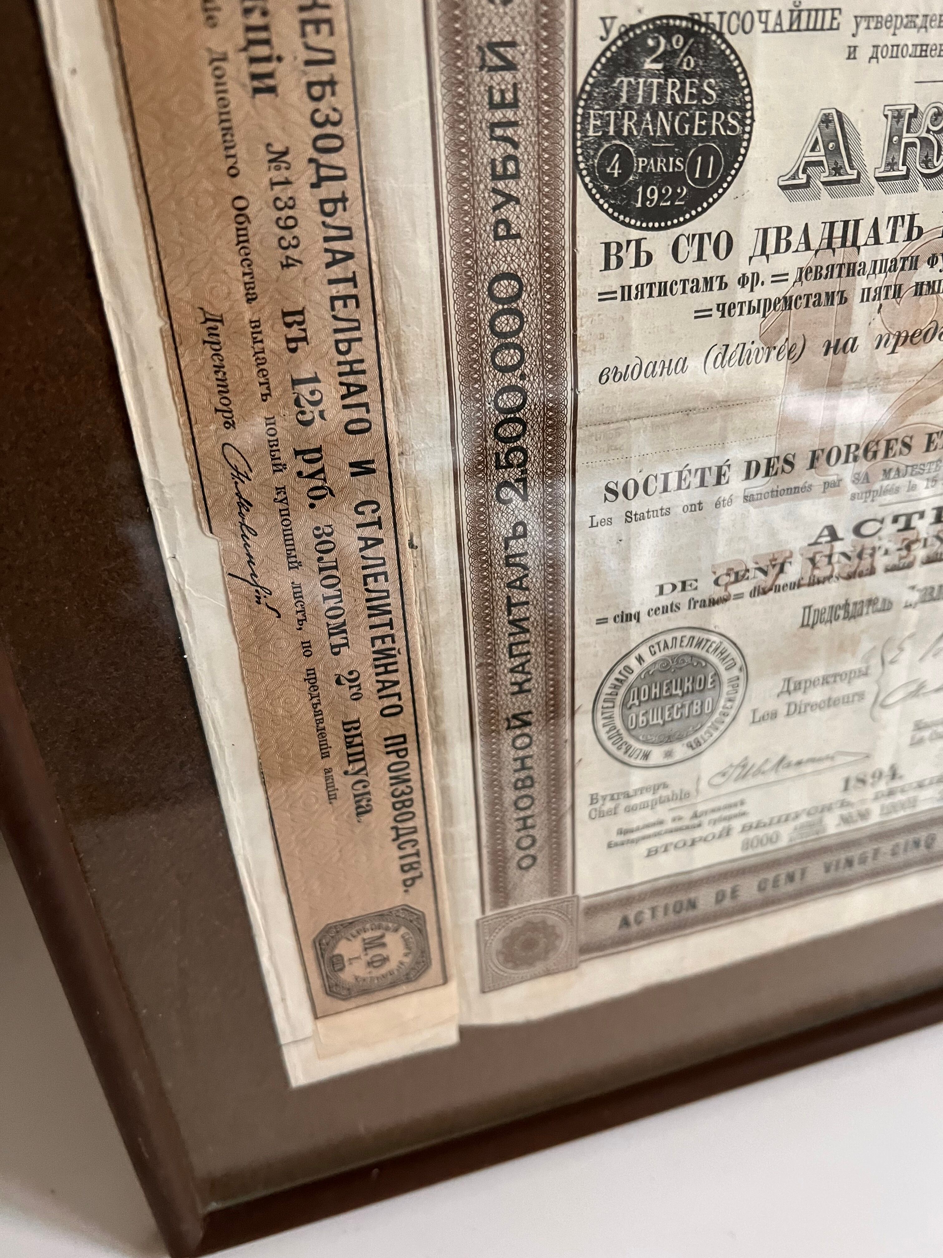 Frame with an old Russian dung beetle title