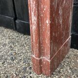 Louis XIV Style Red Marble Fireplace