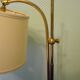 Reclining table lamp by Koch & Lowy for OMI, brass, metal, fabric - Germany - 60s/70s