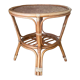 Table en rotin arqué et cannage 1970