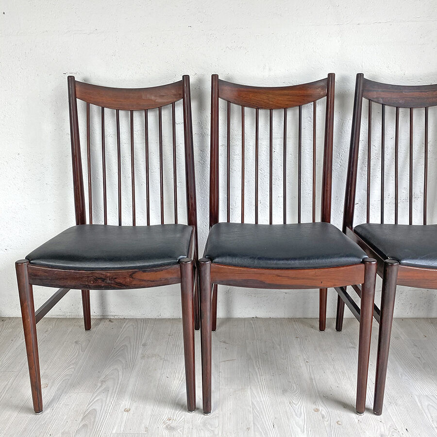 Set of 4 Scandinavian rosewood chairs Design Arne VODDER
