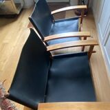 Paire de fauteuils « safari « vintage HYLLINGE MŌBLER