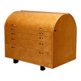 Meuble Bauletto Saporiti, design Giovanni Offredi, placage de ronce, années 1970