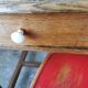 Table in raw oak, countryside.