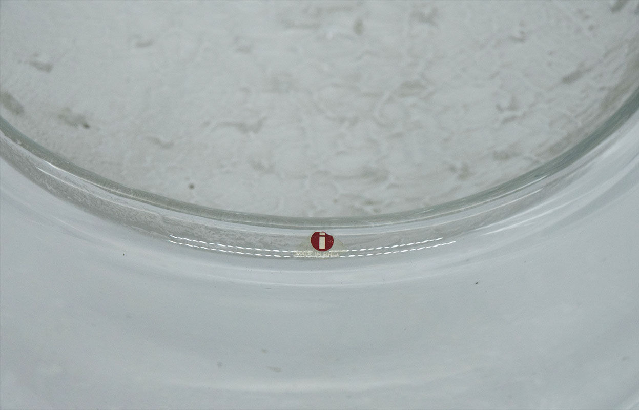 Centre de table en cristal par Tapio Wirkkala pour Littala des années 1970