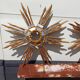2 miroirs soleil bois et stuc doré
