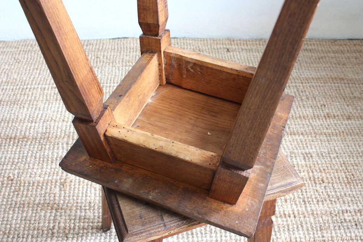 Vintage wooden nightstand stool