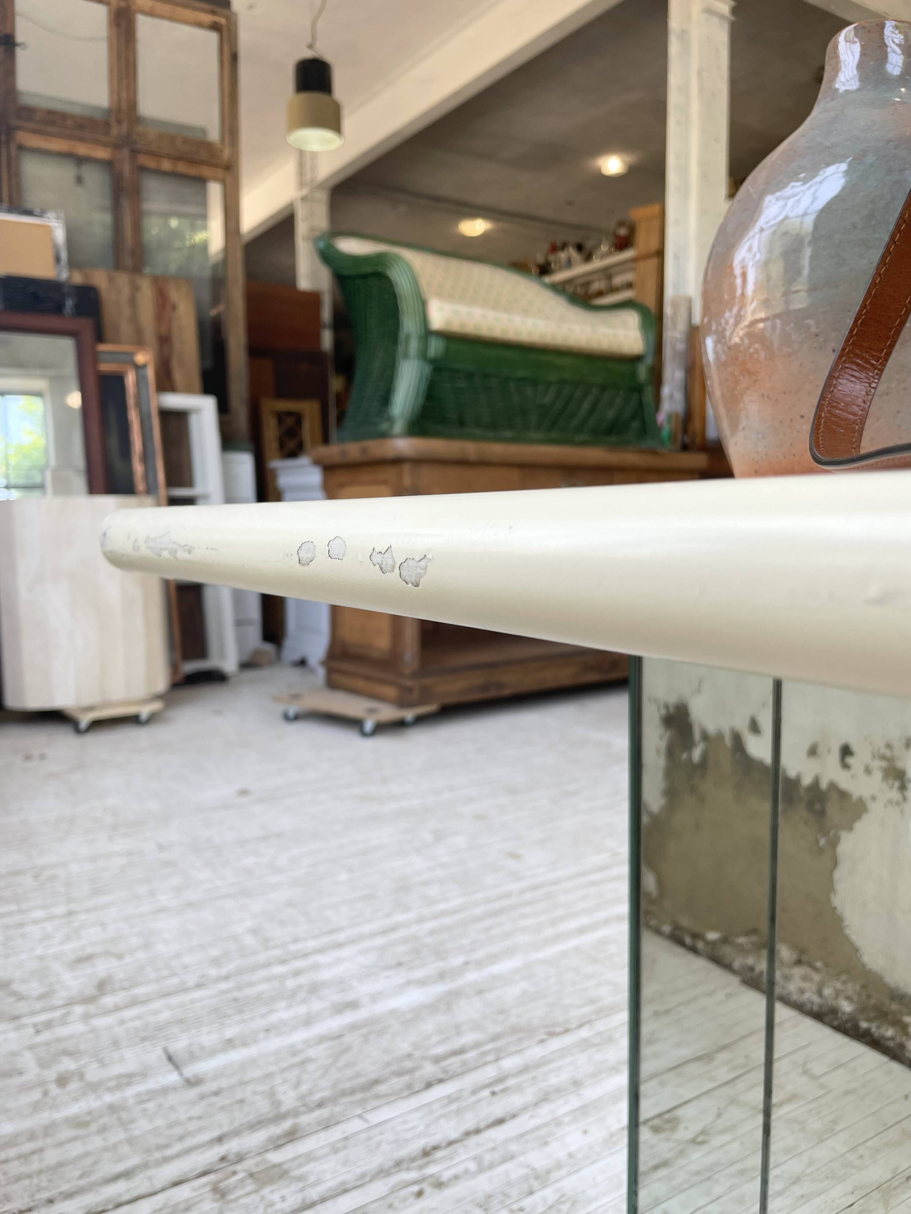 80s lacquered desk and mirror