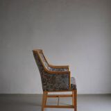 Swedish Grace floral birch wood armchair