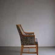 Fauteuil en bois de bouleau à motif floral Swedish Grace