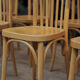 Lot de 6 anciennes chaises bistrot en hêtre courbé des années 1950