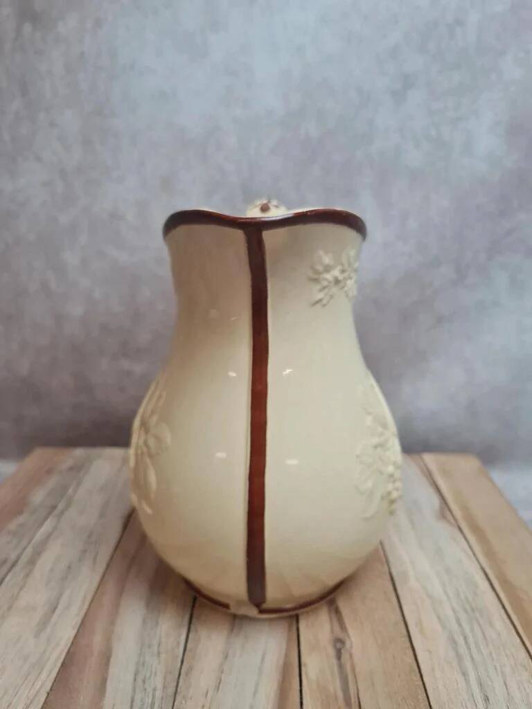 Old Pichet KG Lunéville No. 1 in ironstone, relief bird decoration, vintage