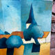Oil on canvas "Village"