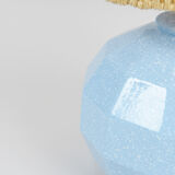 Lampe boule bleue mouchetée