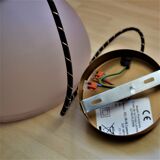 Pink frosted glass globe hanging