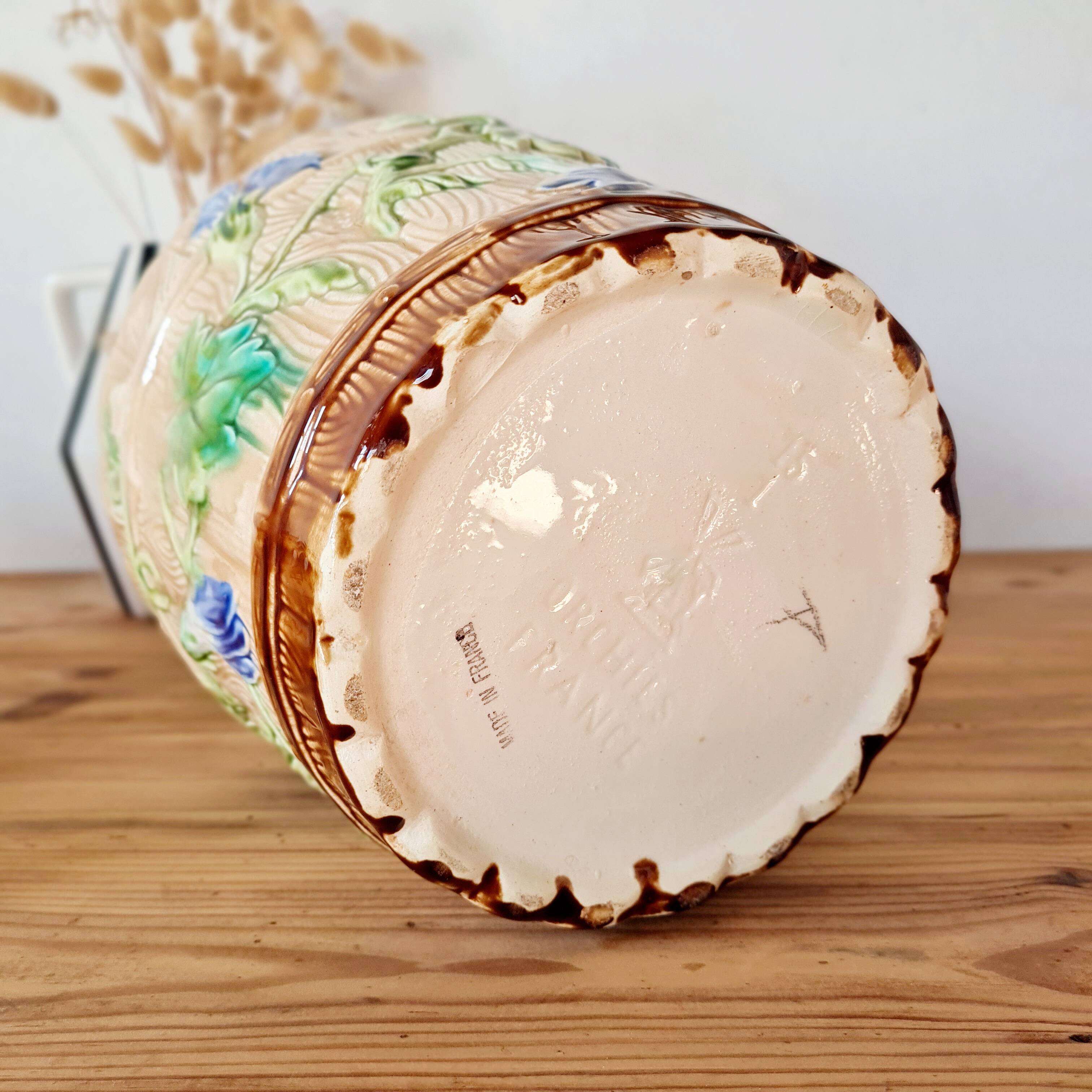 Art Nouveau earthenware cachepot