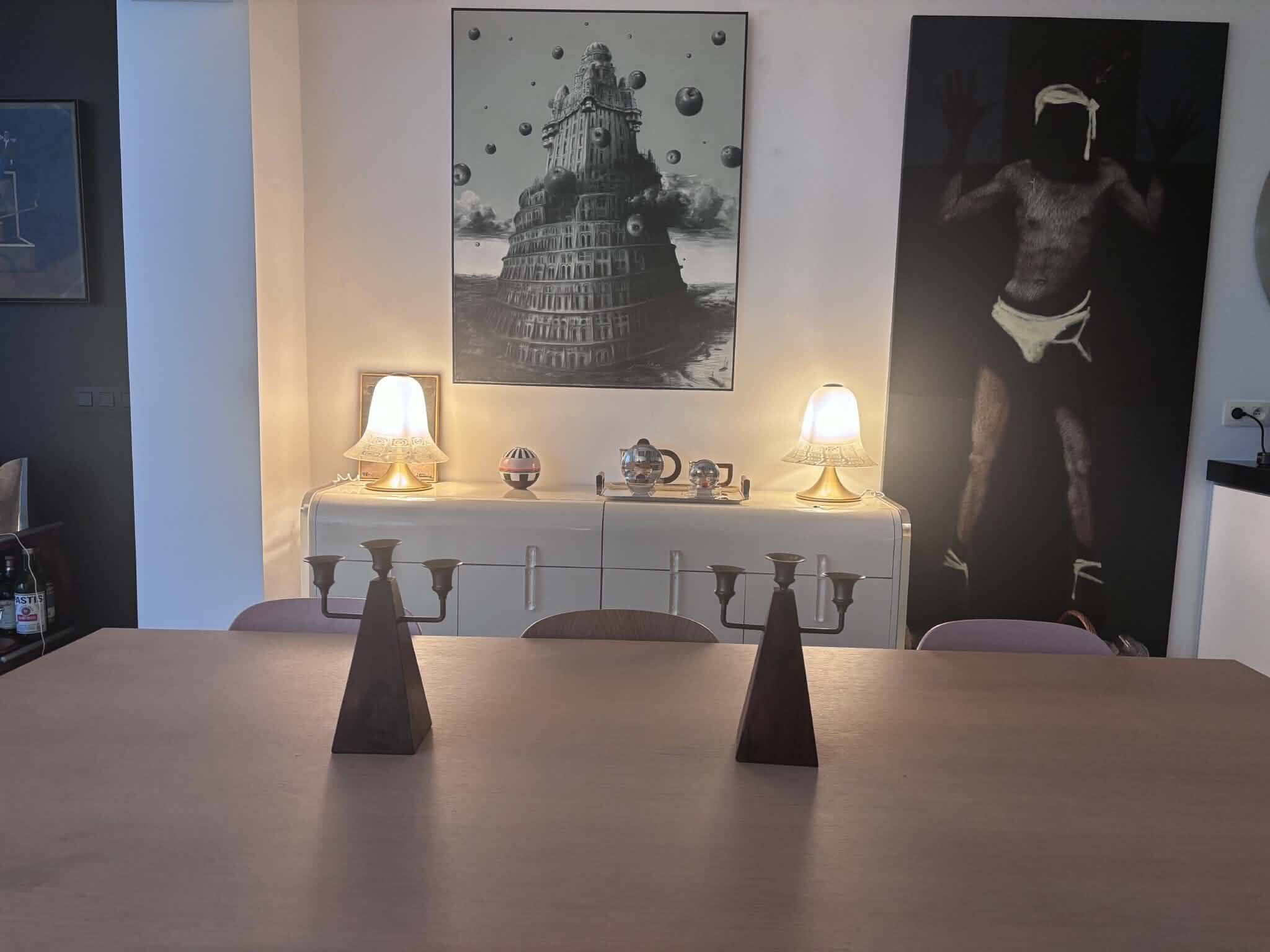 Candle holders pair
