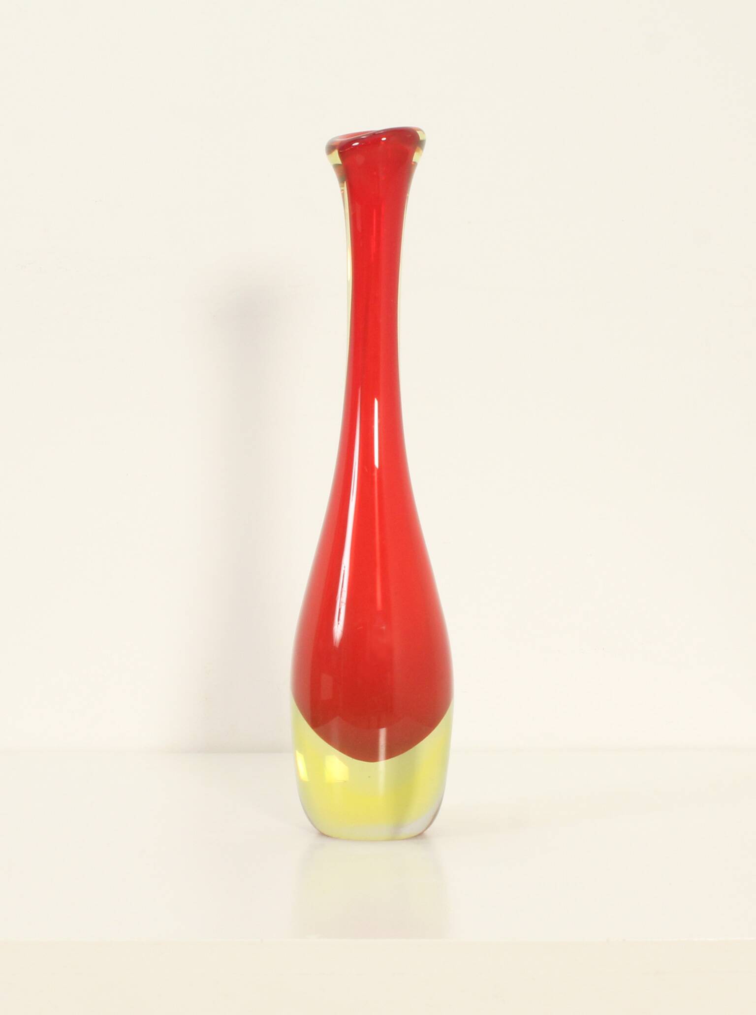 Narrow-necked Murano glass vase, Italy 1960s