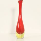 Narrow-necked Murano glass vase, Italy 1960s