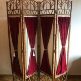 Bamboo and velvet screen