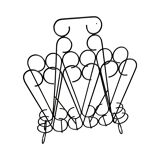 Openwork metalwork newspaper rack, Belgium 1970s