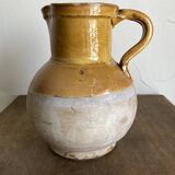Country vase pitcher in glazed earthenware 1960 Provence