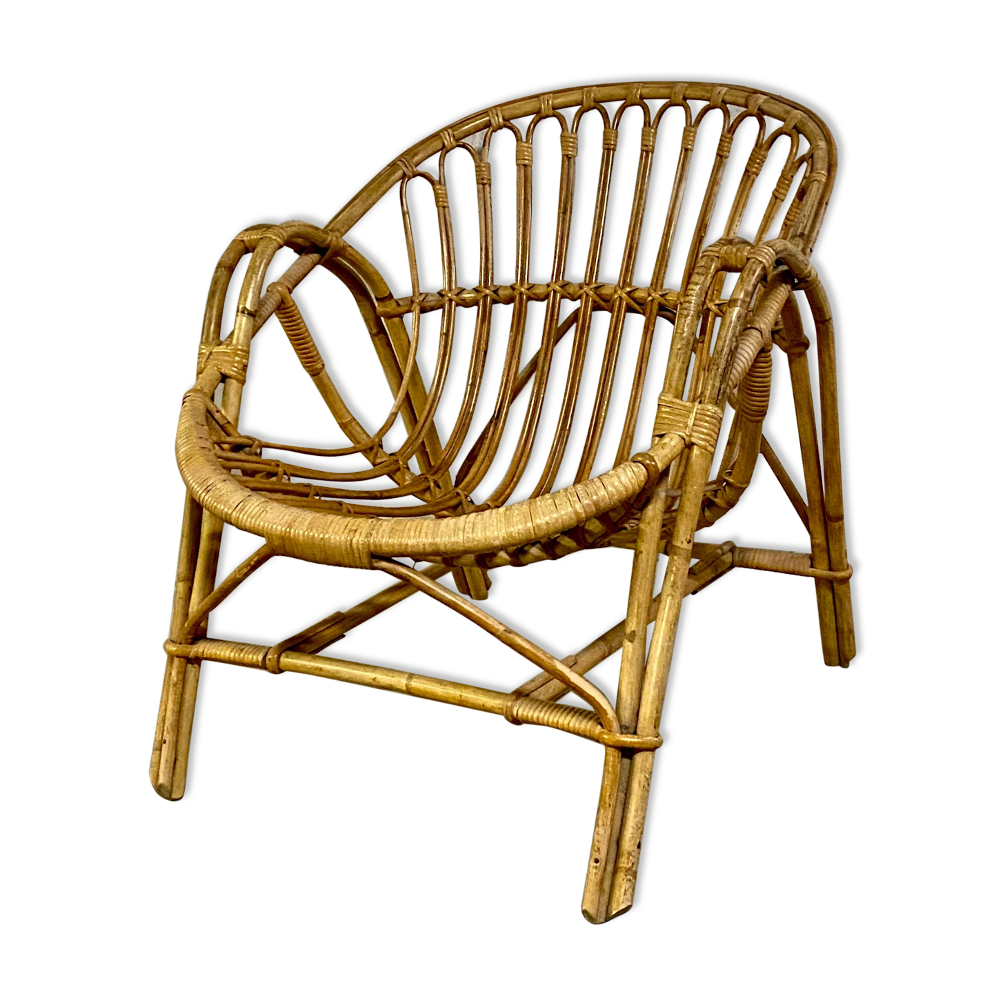 Rattan armchair