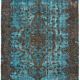 Handwoven Anatolian blue rug 1980s 160 cm x 240 cm