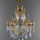 Crystal chandelier and gilded brass, Louis XV style, 19th century.