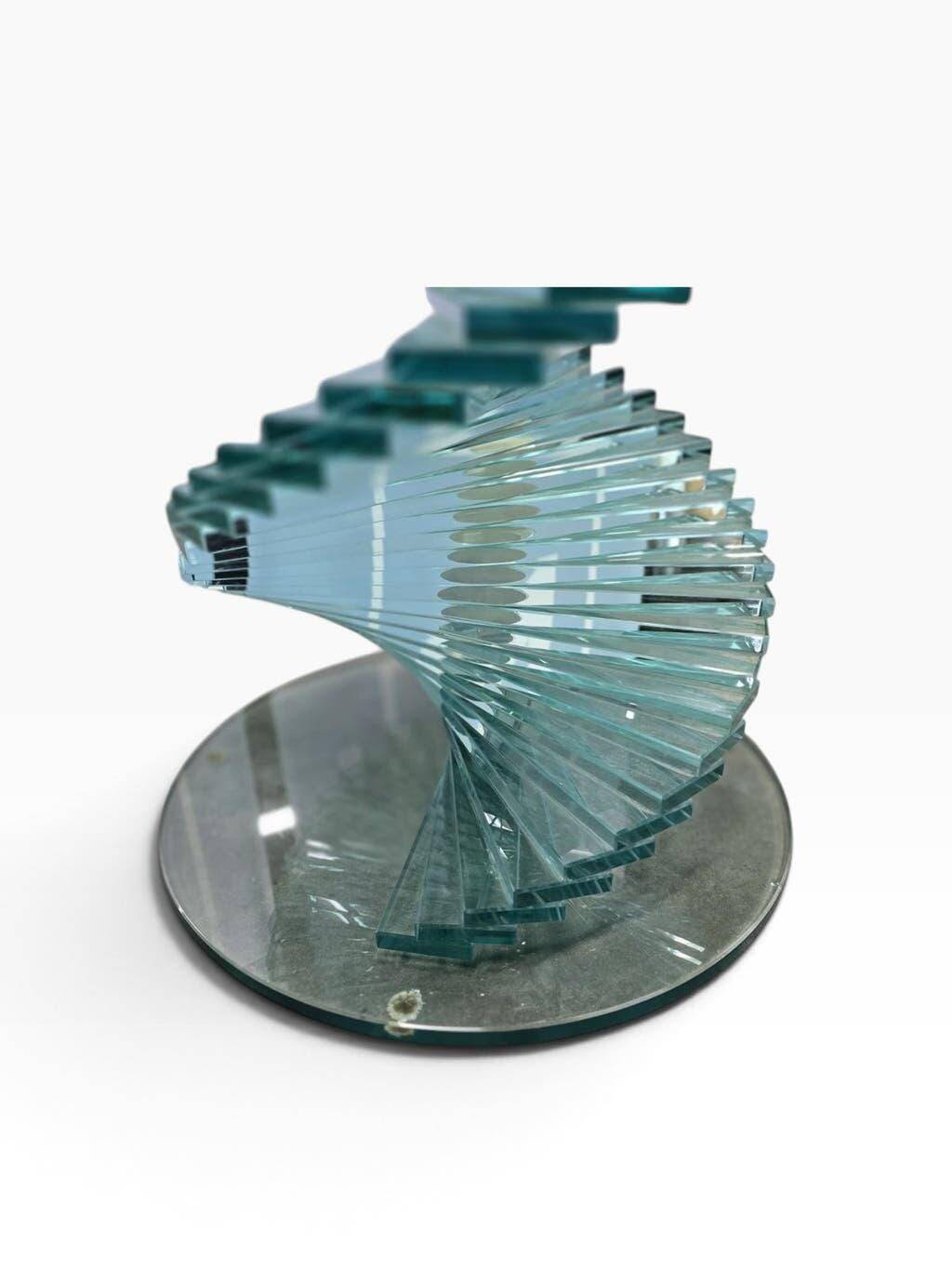 Vintage twisted glass table from the 90s.