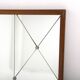 Scandinavian mirror in beech and metal, Sweden, 1960, 115x78cm