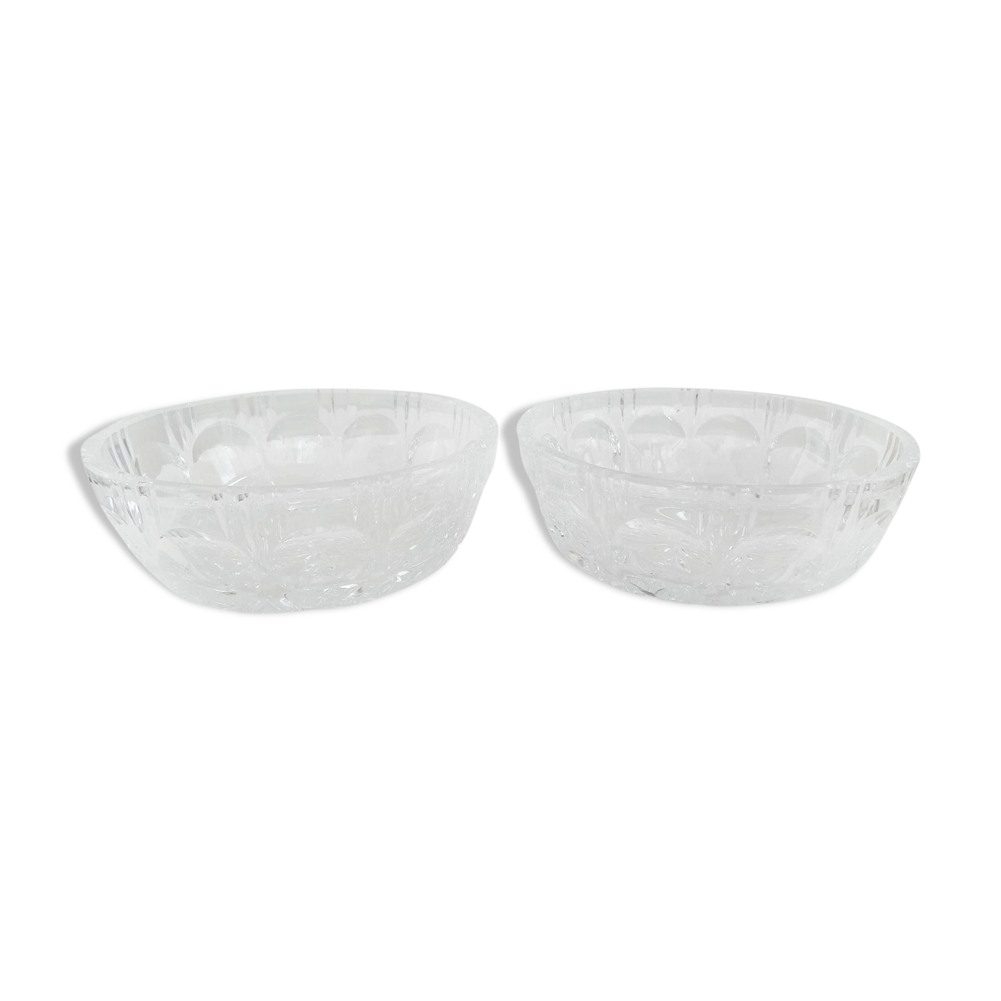 Two bohemian crystal cups