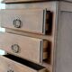 Rustic chic 5-drawer chest of drawers in solid wood