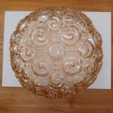 Set of 2 Helena Tynell ceiling lights in smoked glass, snail model from the 60s and 70s
